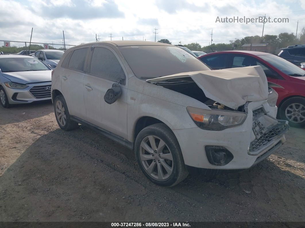 2015 Mitsubishi Outlander Sport Es White vin: 4A4AP3AUXFE033515