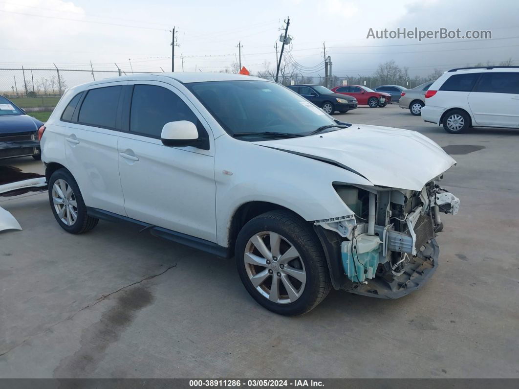 2015 Mitsubishi Outlander Sport Es White vin: 4A4AP3AUXFE035572