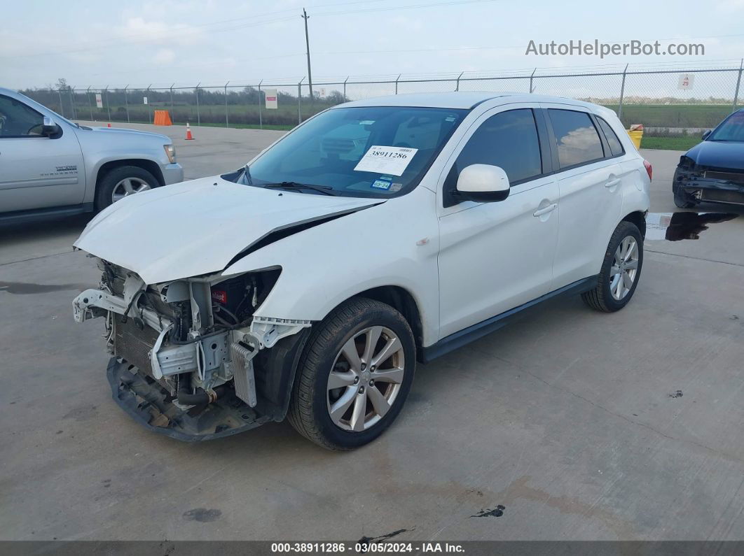 2015 Mitsubishi Outlander Sport Es White vin: 4A4AP3AUXFE035572