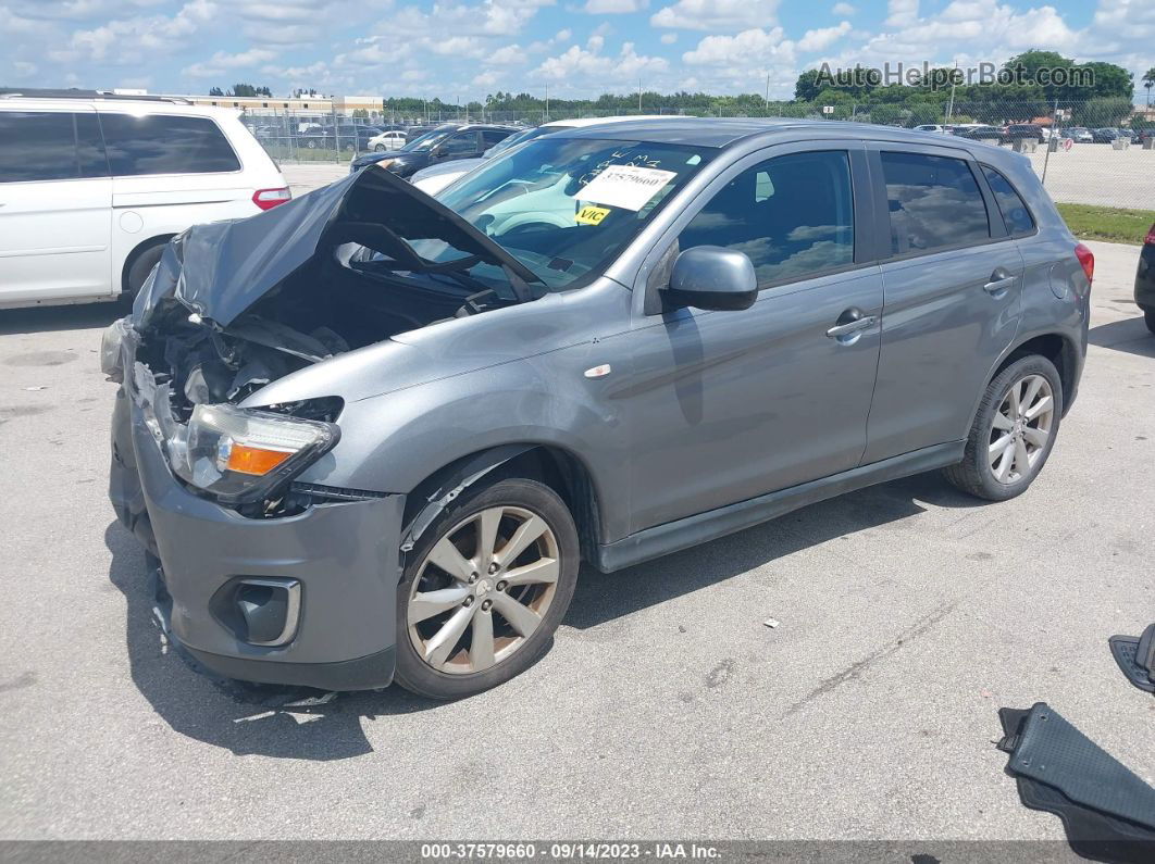 2015 Mitsubishi Outlander Sport Es Gray vin: 4A4AP3AUXFE048466