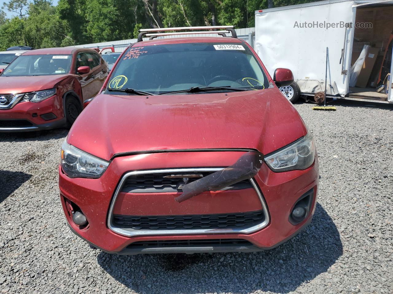 2015 Mitsubishi Outlander Sport Es Красный vin: 4A4AP3AUXFE057569