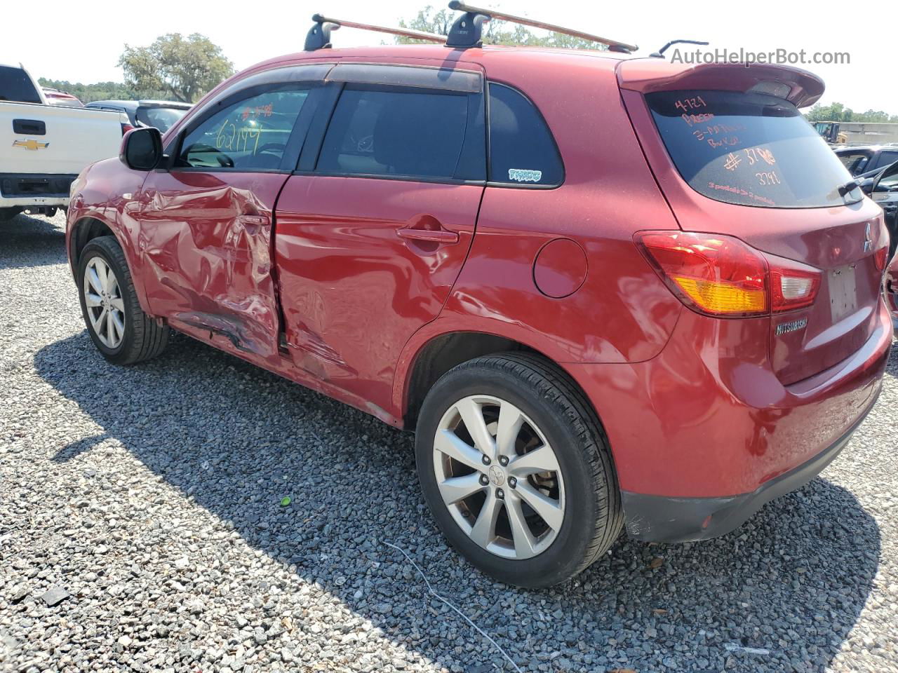 2015 Mitsubishi Outlander Sport Es Красный vin: 4A4AP3AUXFE057569