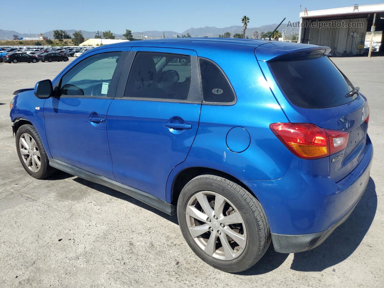 2015 Mitsubishi Outlander Sport Es Синий vin: 4A4AP3AW0FE030673