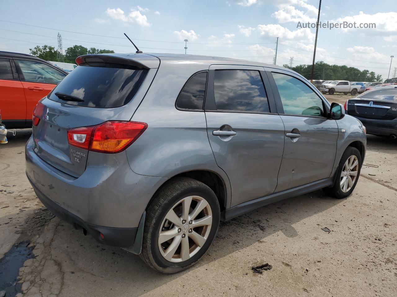 2015 Mitsubishi Outlander Sport Es Gray vin: 4A4AP3AW1FE025160