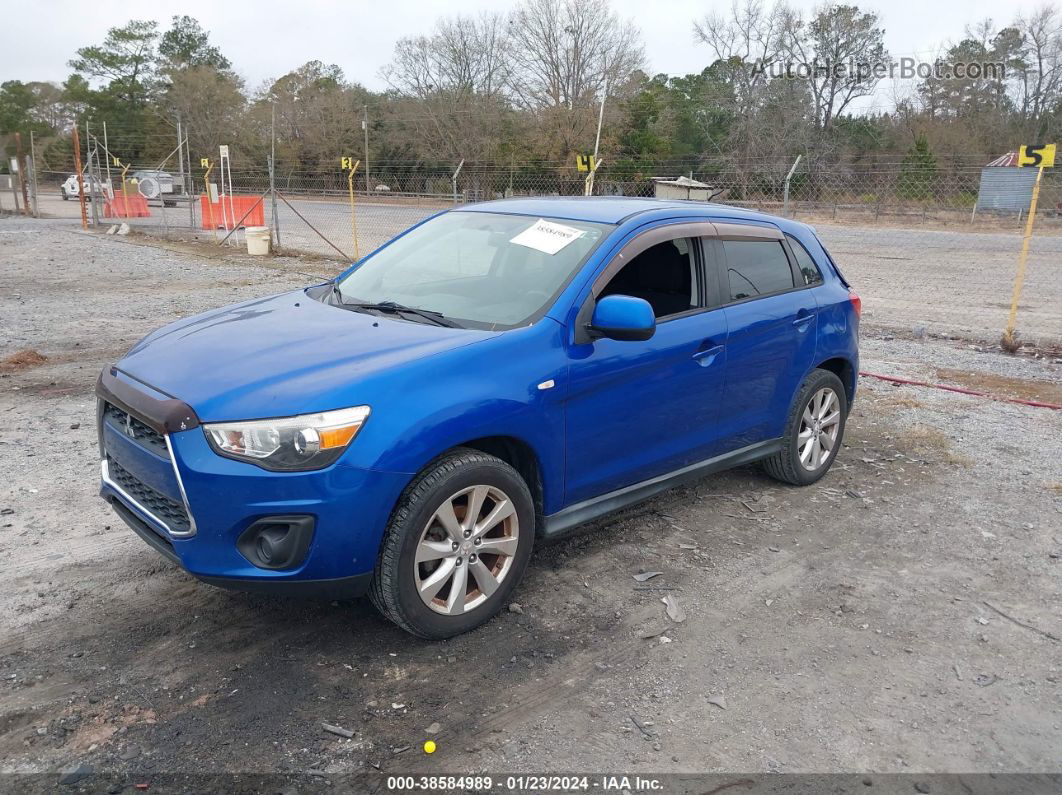 2015 Mitsubishi Outlander Sport Es Blue vin: 4A4AP3AW6FE030774