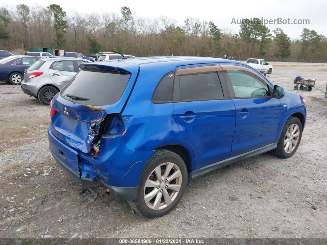 2015 Mitsubishi Outlander Sport Es Синий vin: 4A4AP3AW6FE030774