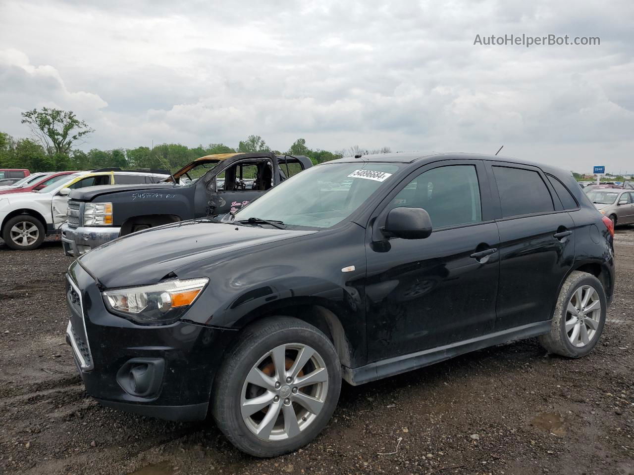 2015 Mitsubishi Outlander Sport Es Black vin: 4A4AP3AW6FE045582