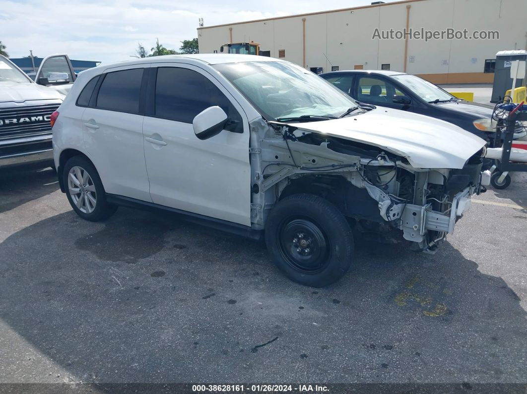 2015 Mitsubishi Outlander Sport Es White vin: 4A4AP3AW8FE030145