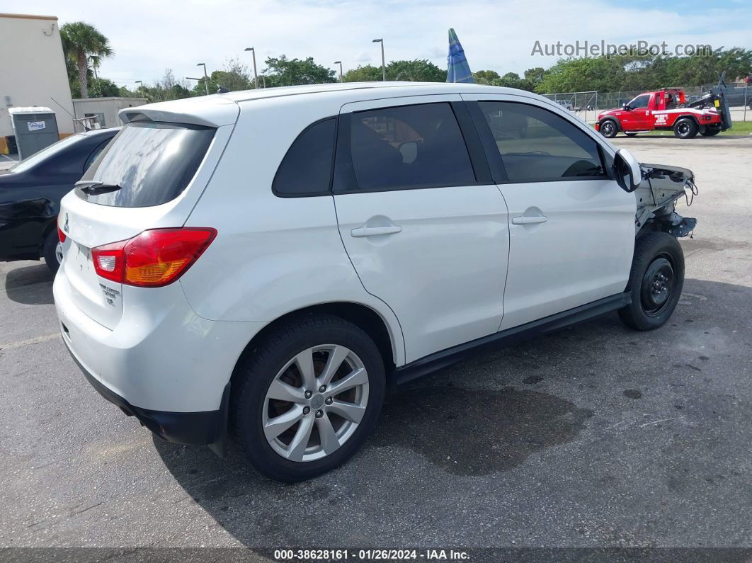 2015 Mitsubishi Outlander Sport Es White vin: 4A4AP3AW8FE030145