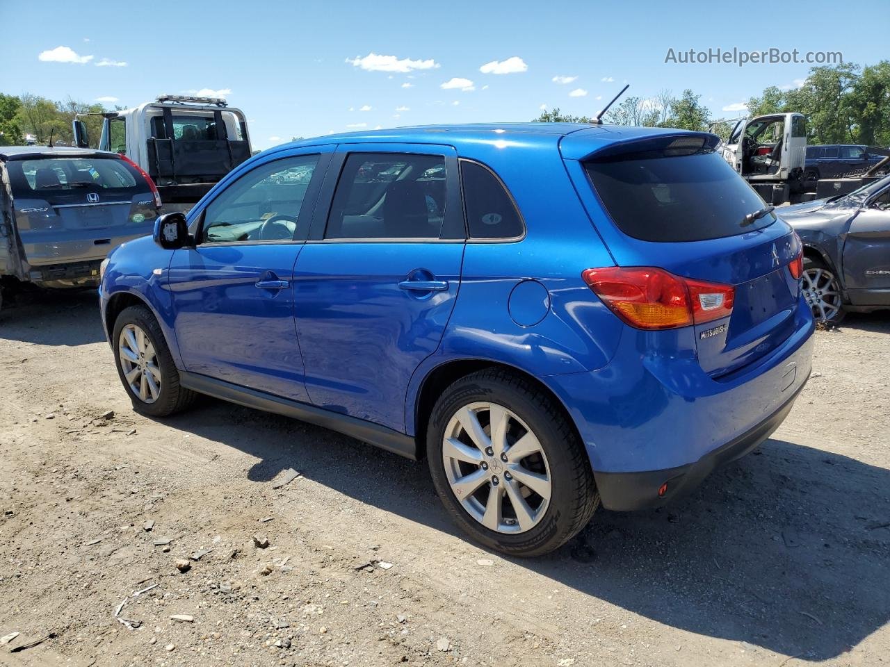 2015 Mitsubishi Outlander Sport Es Blue vin: 4A4AP3AW9FE049531