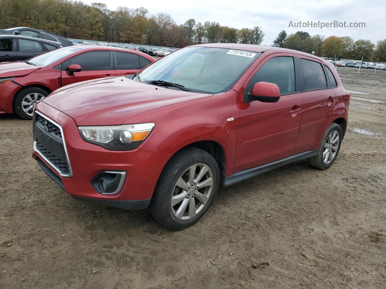 2015 Mitsubishi Outlander Sport Es Красный vin: 4A4AP3AWXFE059095