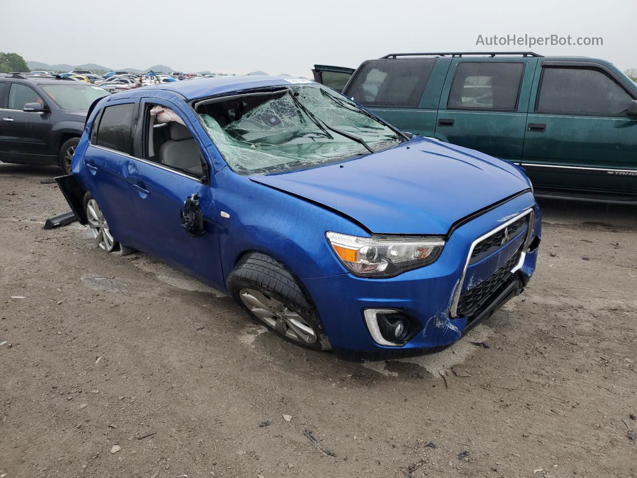 2015 Mitsubishi Outlander Sport Se Blue vin: 4A4AP4AU0FE054279