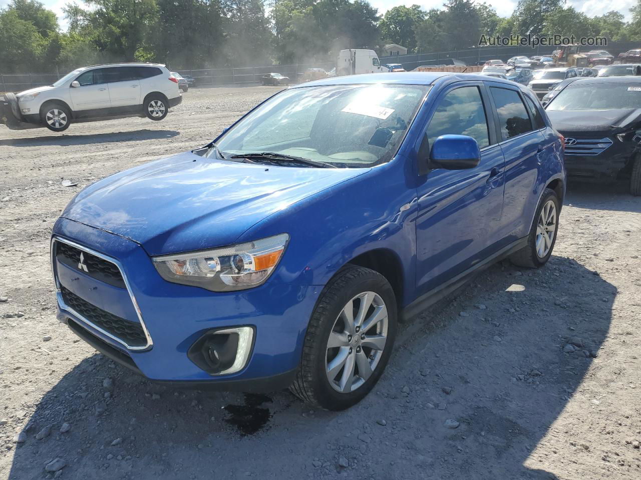 2015 Mitsubishi Outlander Sport Se Blue vin: 4A4AP4AU1FE025373