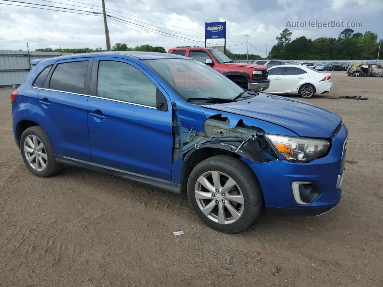 2015 Mitsubishi Outlander Sport Se Blue vin: 4A4AP4AU1FE058423