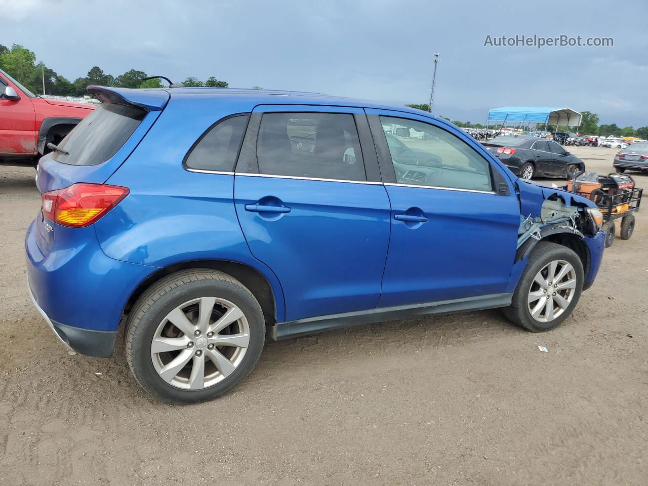 2015 Mitsubishi Outlander Sport Se Blue vin: 4A4AP4AU1FE058423