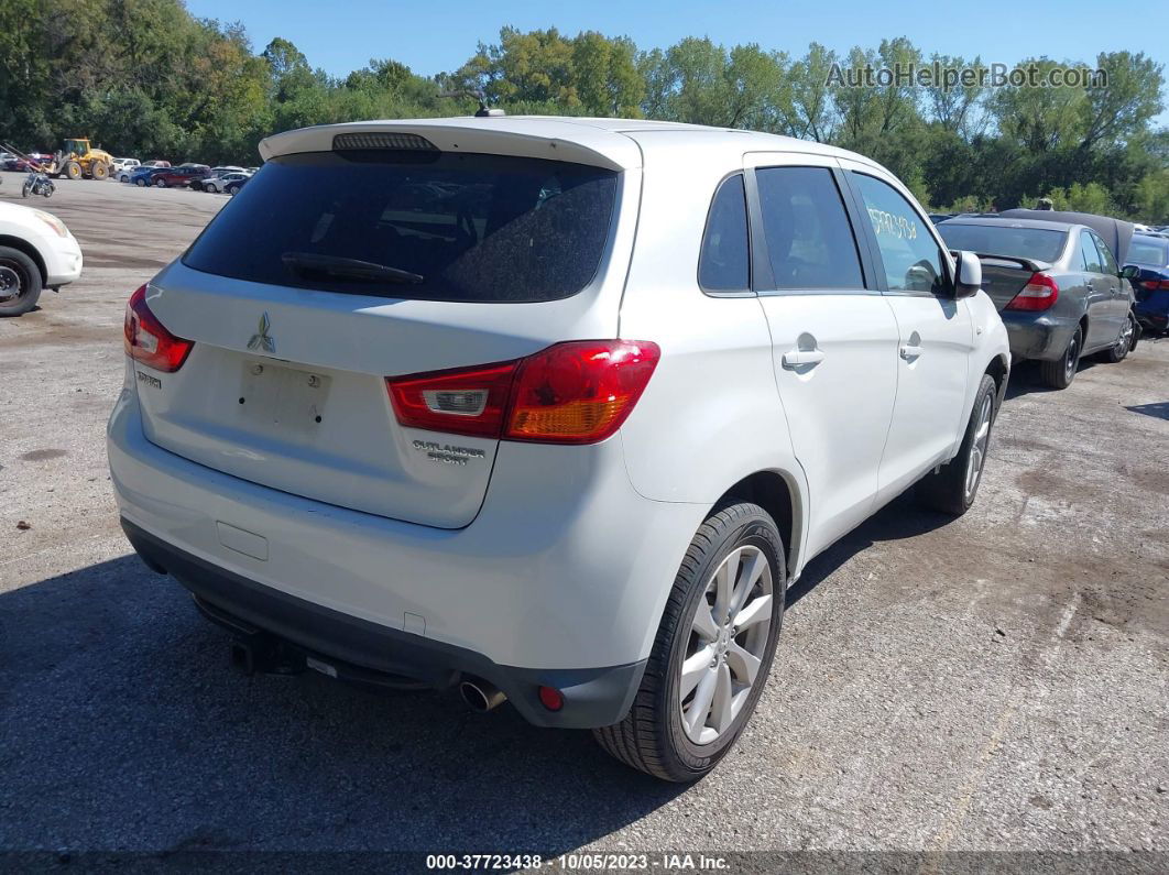 2013 Mitsubishi Outlander Sport Se White vin: 4A4AP4AU2DE001256