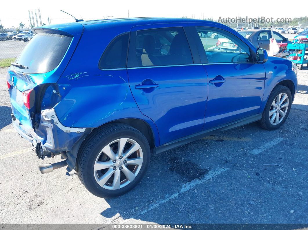 2015 Mitsubishi Outlander Sport Se Blue vin: 4A4AP4AU2FE035975