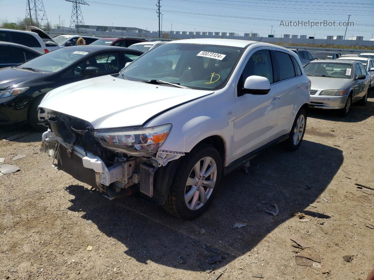 2013 Mitsubishi Outlander Sport Se White vin: 4A4AP4AU8DE020071