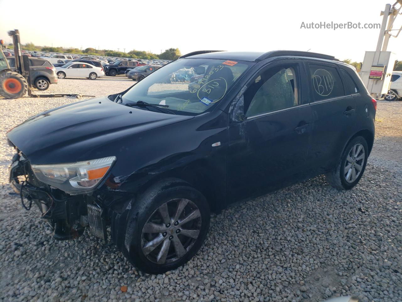 2015 Mitsubishi Outlander Sport Se Черный vin: 4A4AP4AU8FE014712