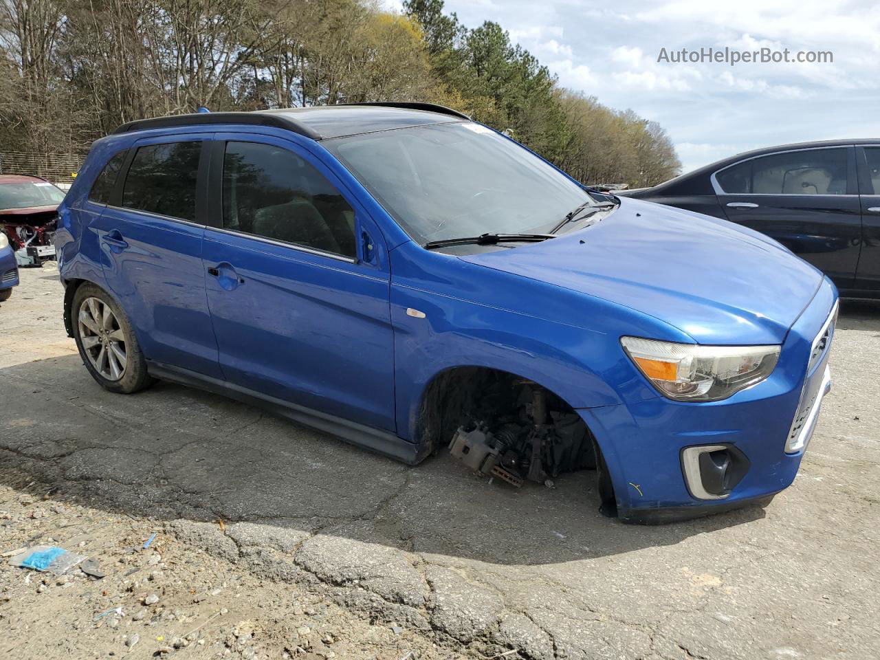 2015 Mitsubishi Outlander Sport Se Blue vin: 4A4AP4AU9FE013357