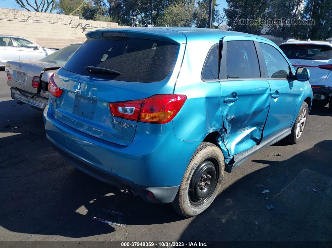 2013 Mitsubishi Outlander Sport Se Blue vin: 4A4AP4AUXDE004096