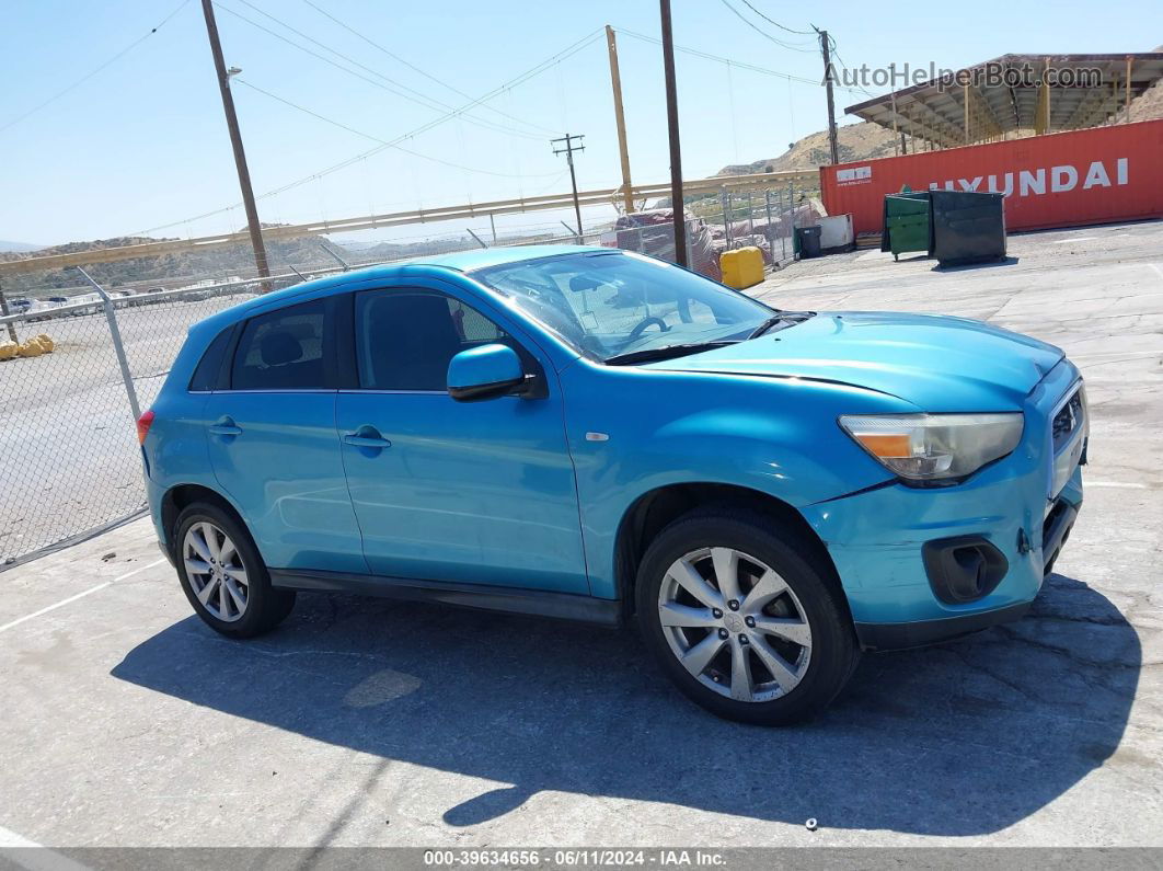 2013 Mitsubishi Outlander Sport Se Blue vin: 4A4AP4AUXDE009718