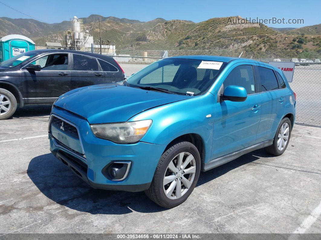 2013 Mitsubishi Outlander Sport Se Blue vin: 4A4AP4AUXDE009718