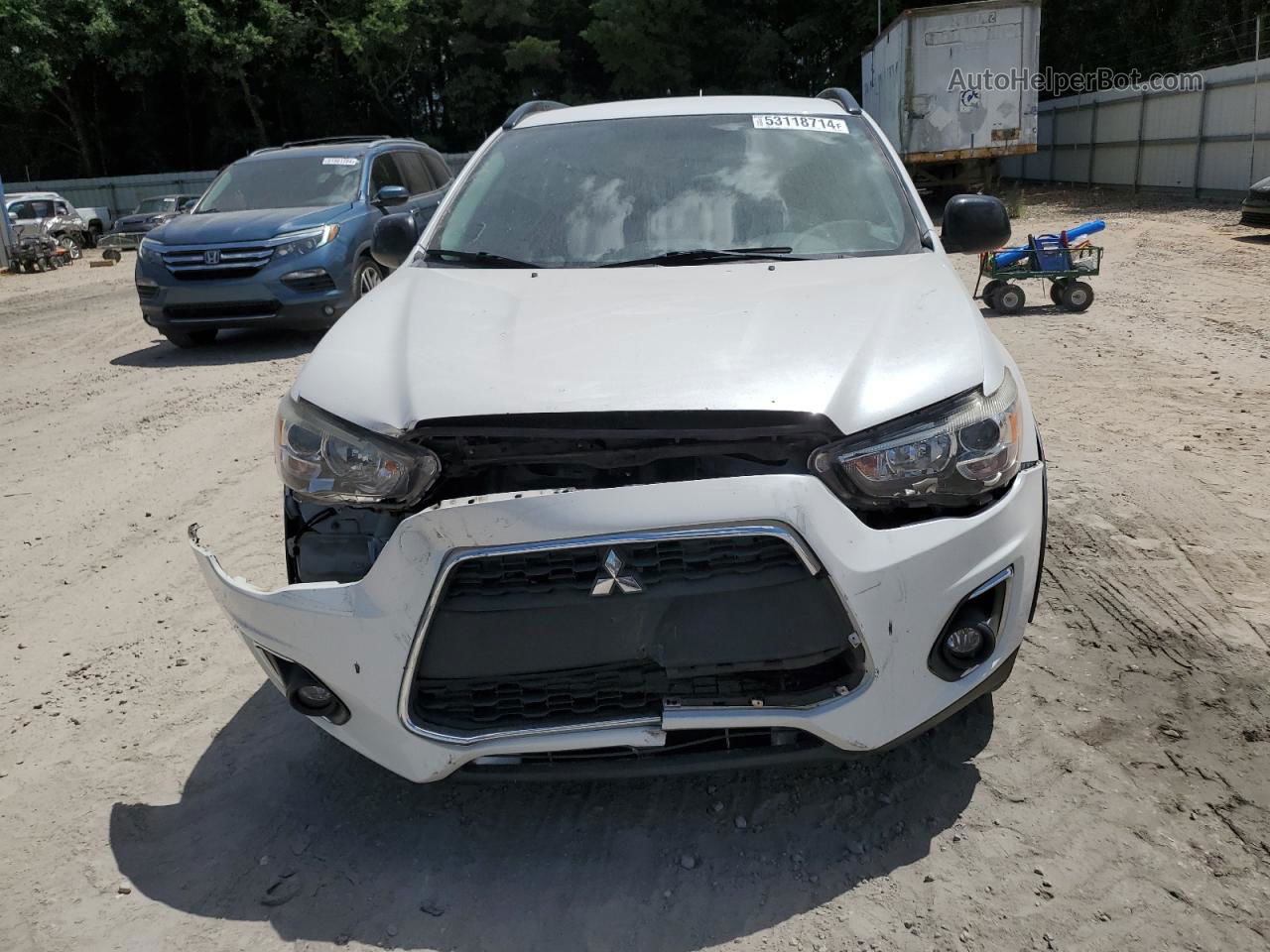 2013 Mitsubishi Outlander Sport Le White vin: 4A4AP5AU7DE024053