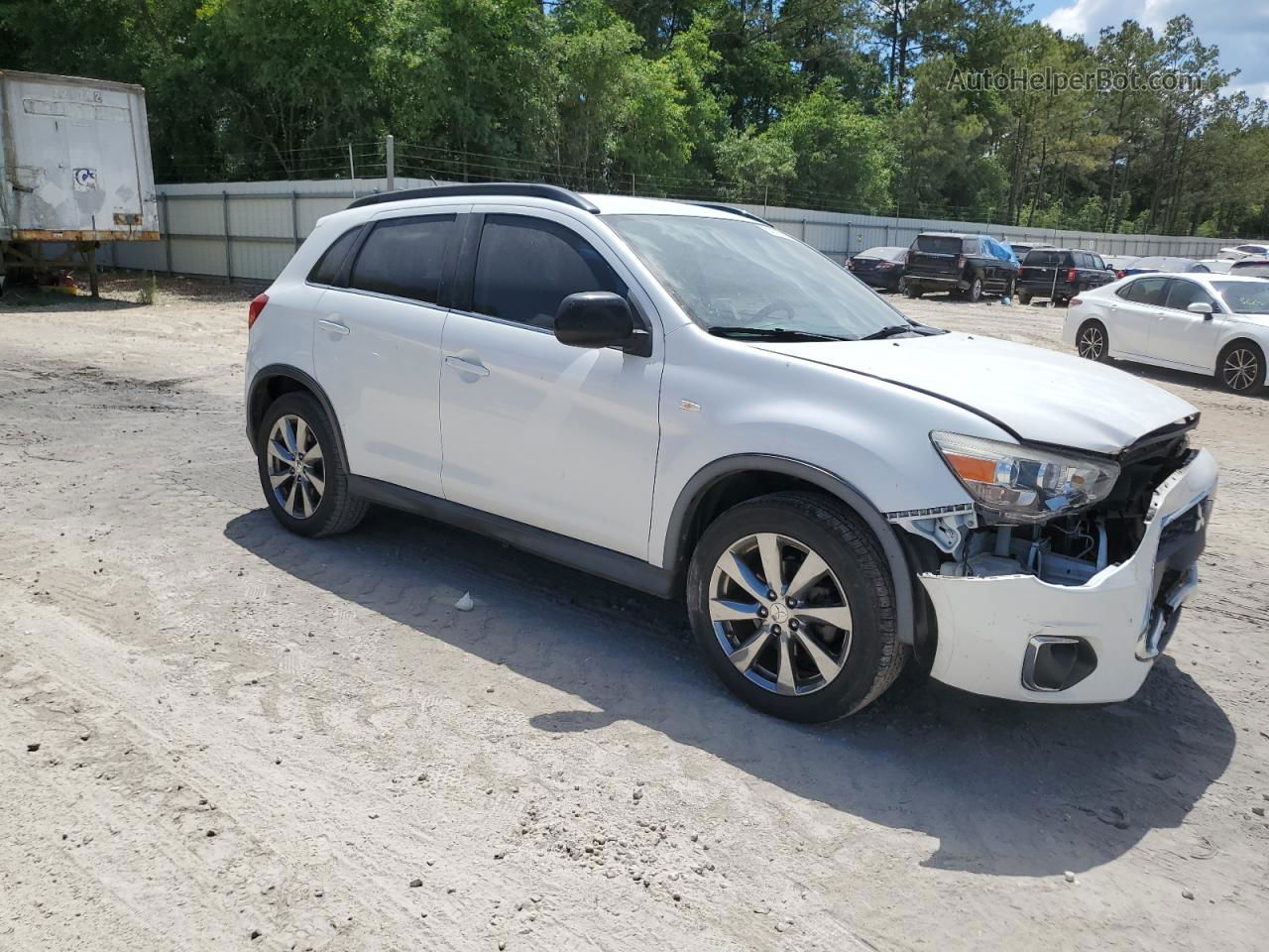 2013 Mitsubishi Outlander Sport Le White vin: 4A4AP5AU7DE024053