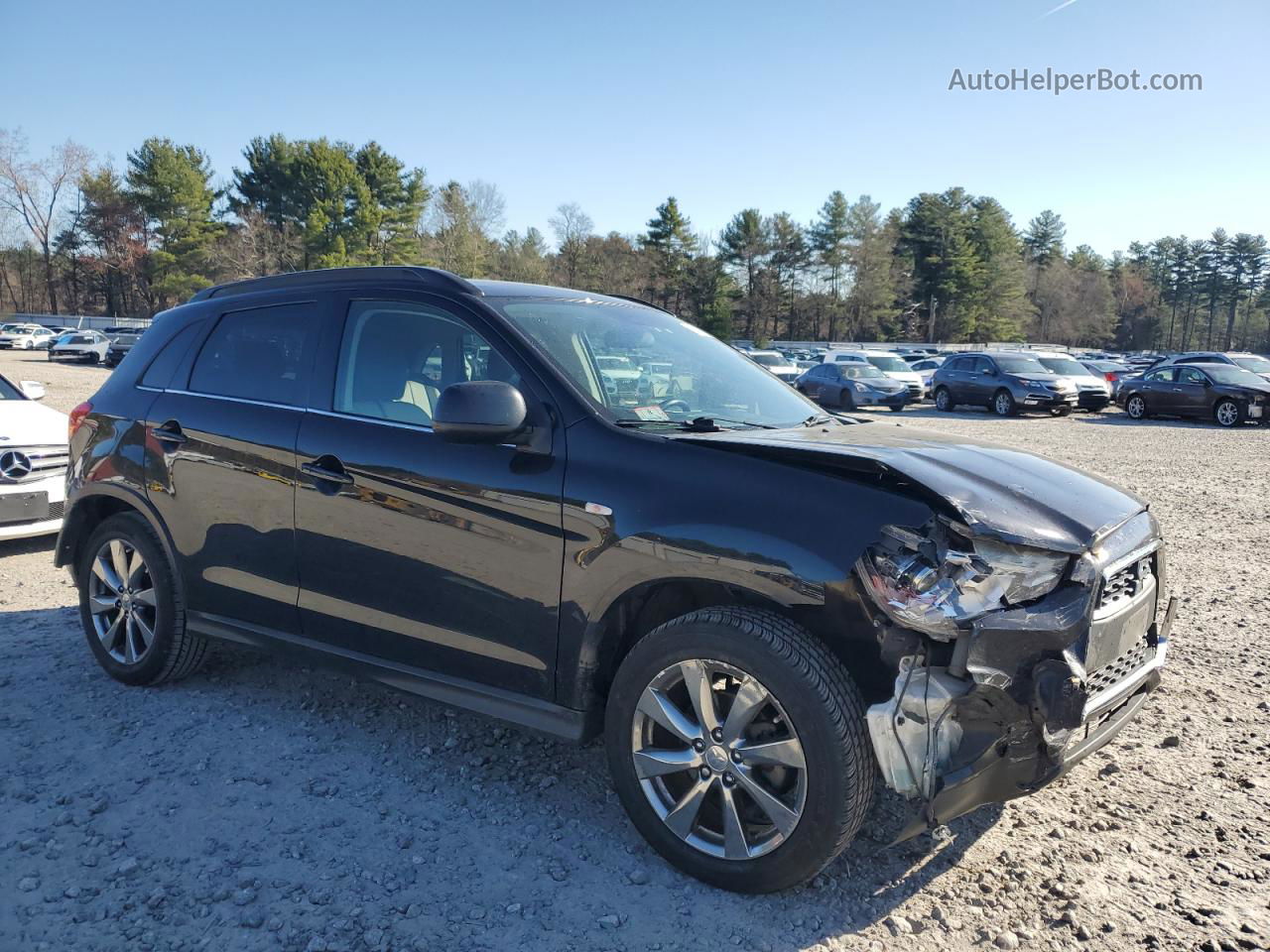 2013 Mitsubishi Outlander Sport Le Черный vin: 4A4AP5AU9DE022823