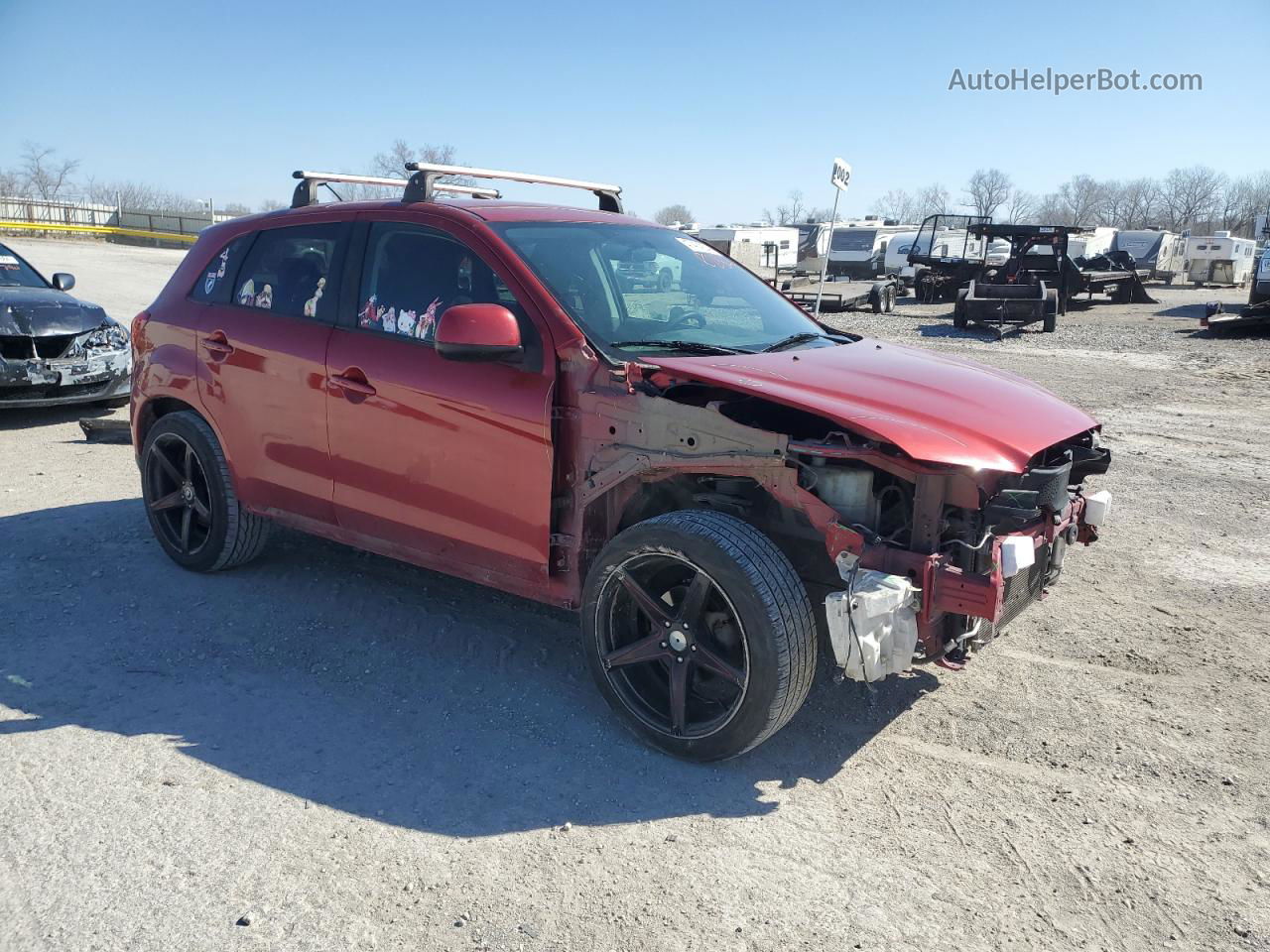 2015 Mitsubishi Outlander Sport Es Red vin: 4A4AR3AU0FE021822