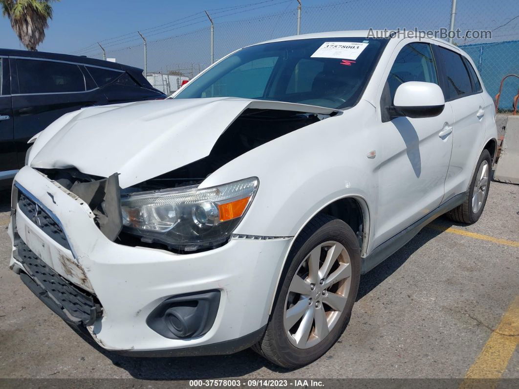 2015 Mitsubishi Outlander Sport Es White vin: 4A4AR3AU0FE022761