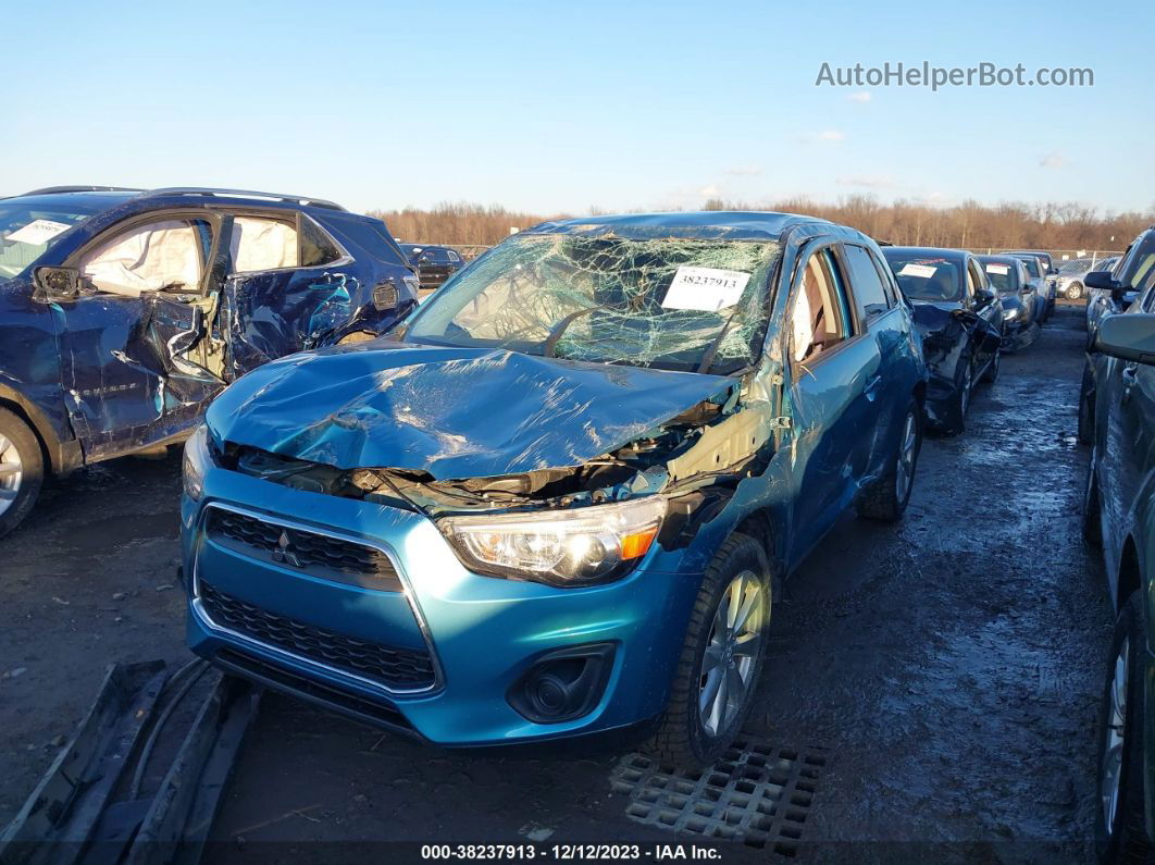 2013 Mitsubishi Outlander Sport Es Blue vin: 4A4AR3AU1DE017713