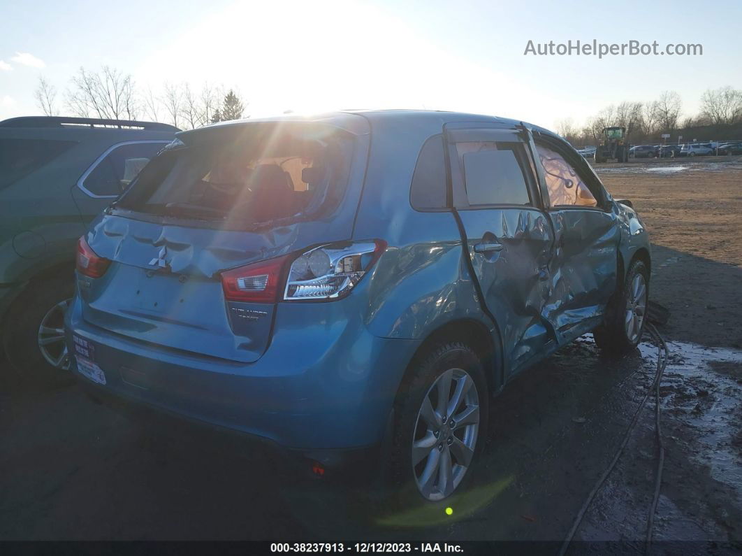 2013 Mitsubishi Outlander Sport Es Blue vin: 4A4AR3AU1DE017713