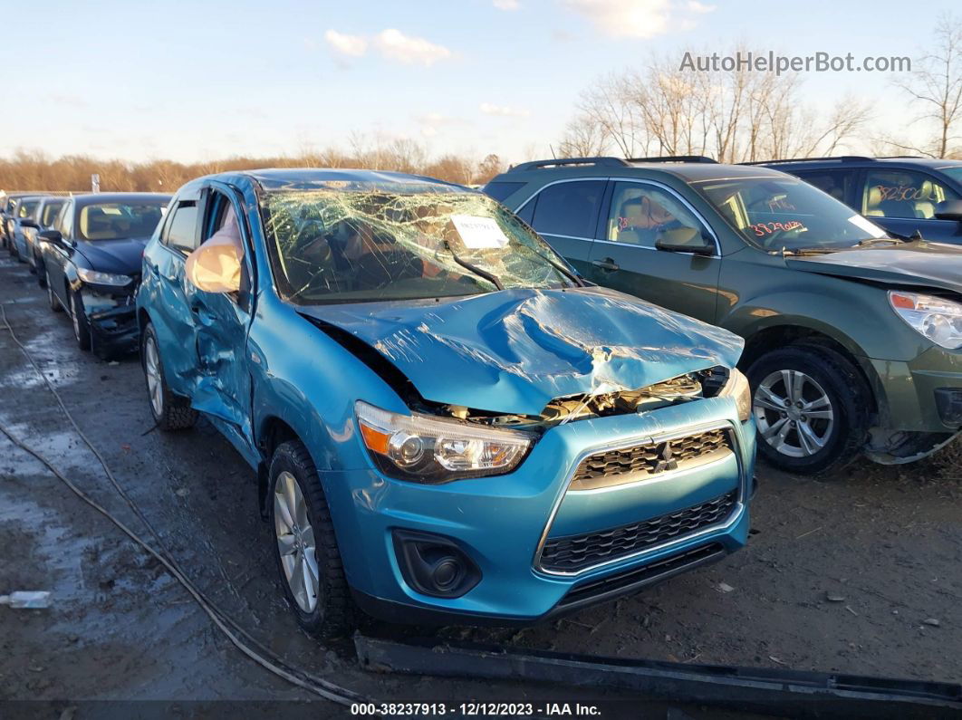 2013 Mitsubishi Outlander Sport Es Blue vin: 4A4AR3AU1DE017713