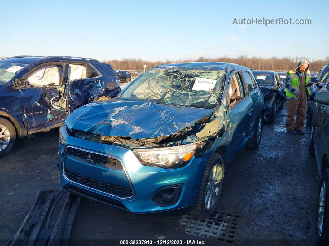 2013 Mitsubishi Outlander Sport Es Blue vin: 4A4AR3AU1DE017713