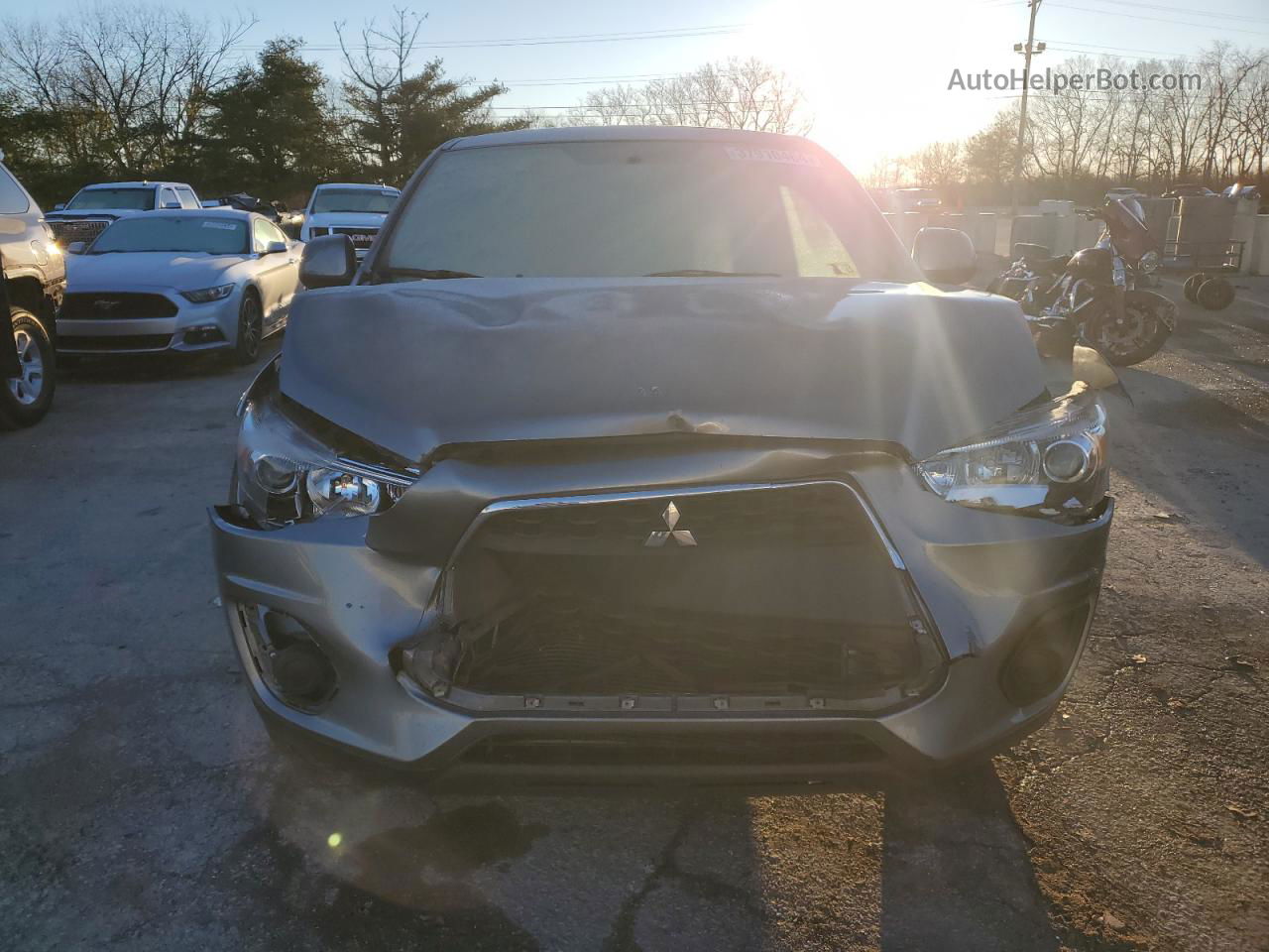 2013 Mitsubishi Outlander Sport Es Gray vin: 4A4AR3AU1DE018005