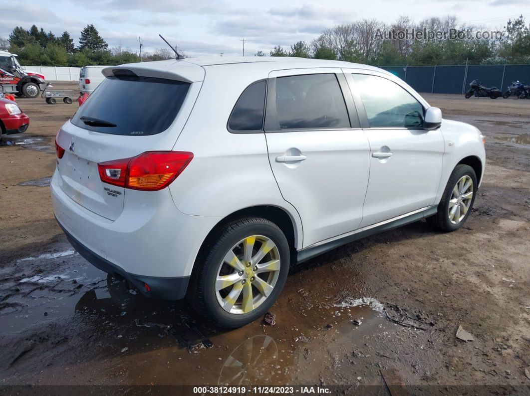 2013 Mitsubishi Outlander Sport Es White vin: 4A4AR3AU1DE019686