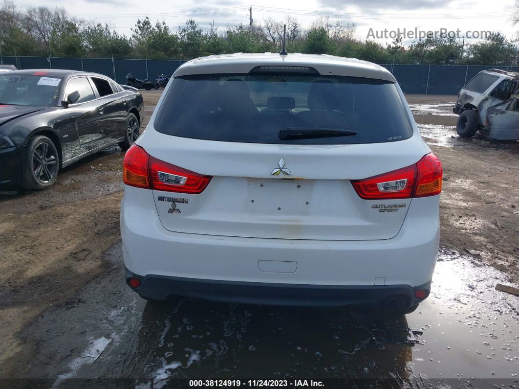 2013 Mitsubishi Outlander Sport Es White vin: 4A4AR3AU1DE019686