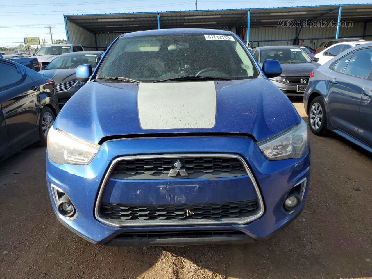 2015 Mitsubishi Outlander Sport Es Синий vin: 4A4AR3AU1FE025703