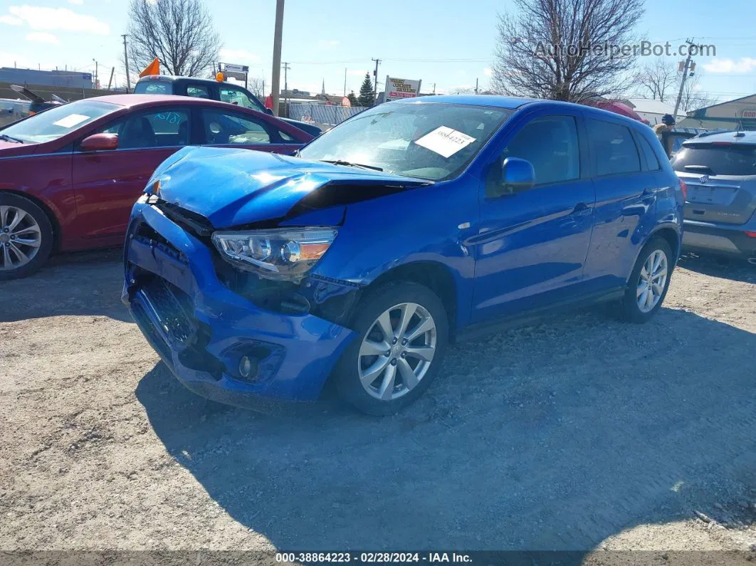 2015 Mitsubishi Outlander Sport Es Blue vin: 4A4AR3AU1FE027757