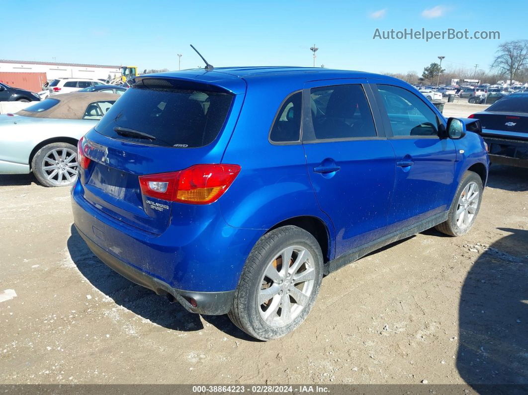 2015 Mitsubishi Outlander Sport Es Blue vin: 4A4AR3AU1FE027757