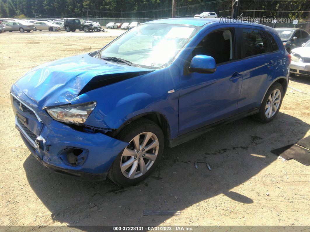 2015 Mitsubishi Outlander Sport Es Blue vin: 4A4AR3AU1FE061794