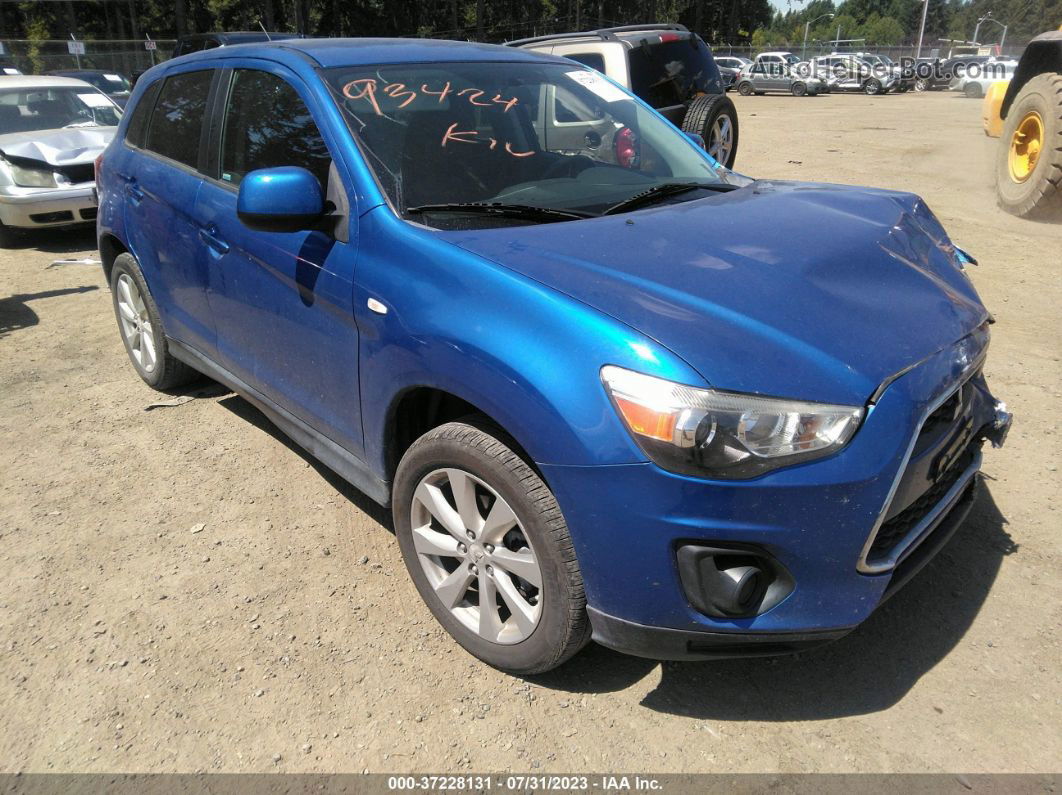 2015 Mitsubishi Outlander Sport Es Blue vin: 4A4AR3AU1FE061794