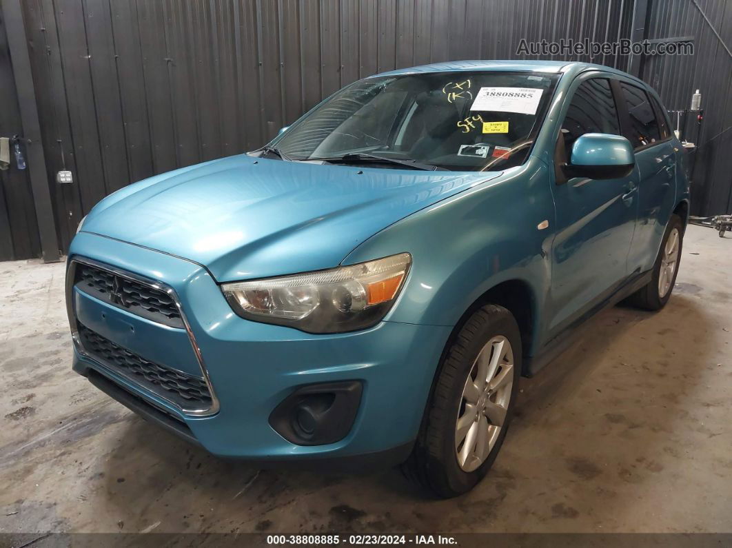 2013 Mitsubishi Outlander Sport Es Light Blue vin: 4A4AR3AU2DE003061