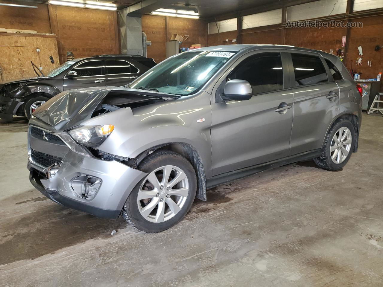 2014 Mitsubishi Outlander Sport Es Silver vin: 4A4AR3AU2EE026793