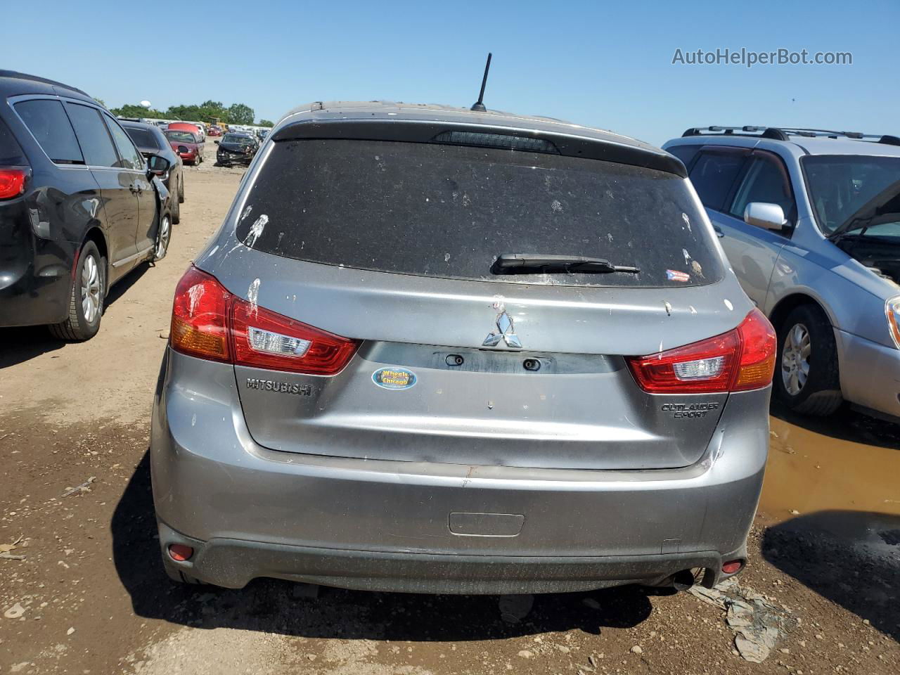 2014 Mitsubishi Outlander Sport Es Gray vin: 4A4AR3AU2EE031895