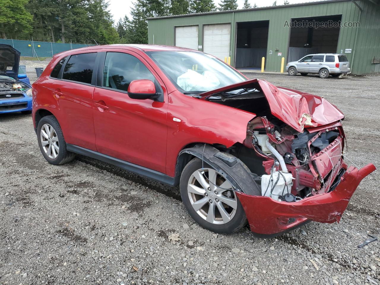 2015 Mitsubishi Outlander Sport Es Red vin: 4A4AR3AU2FE025094