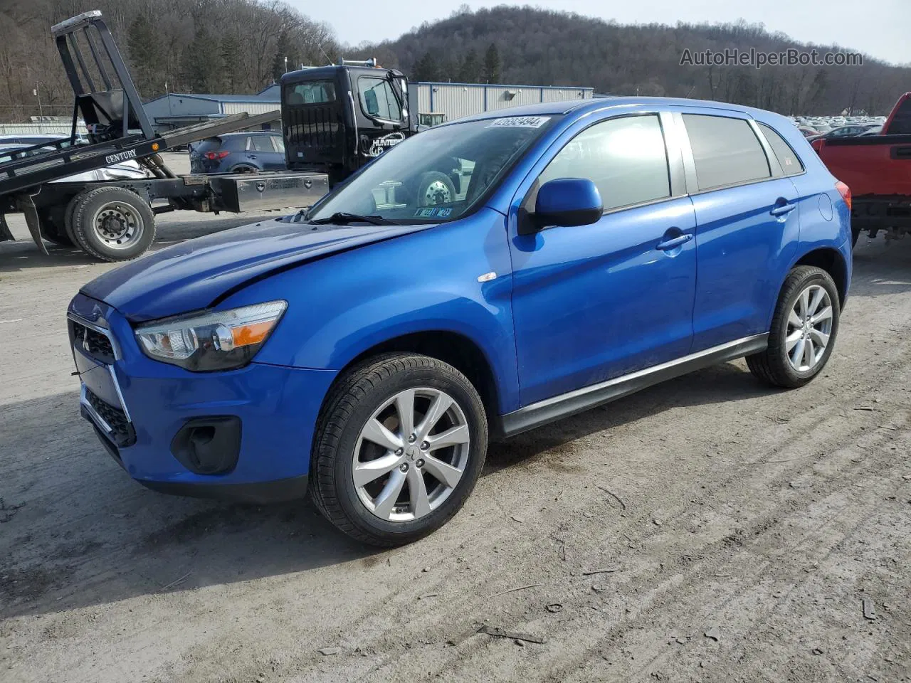 2015 Mitsubishi Outlander Sport Es Синий vin: 4A4AR3AU2FE060976