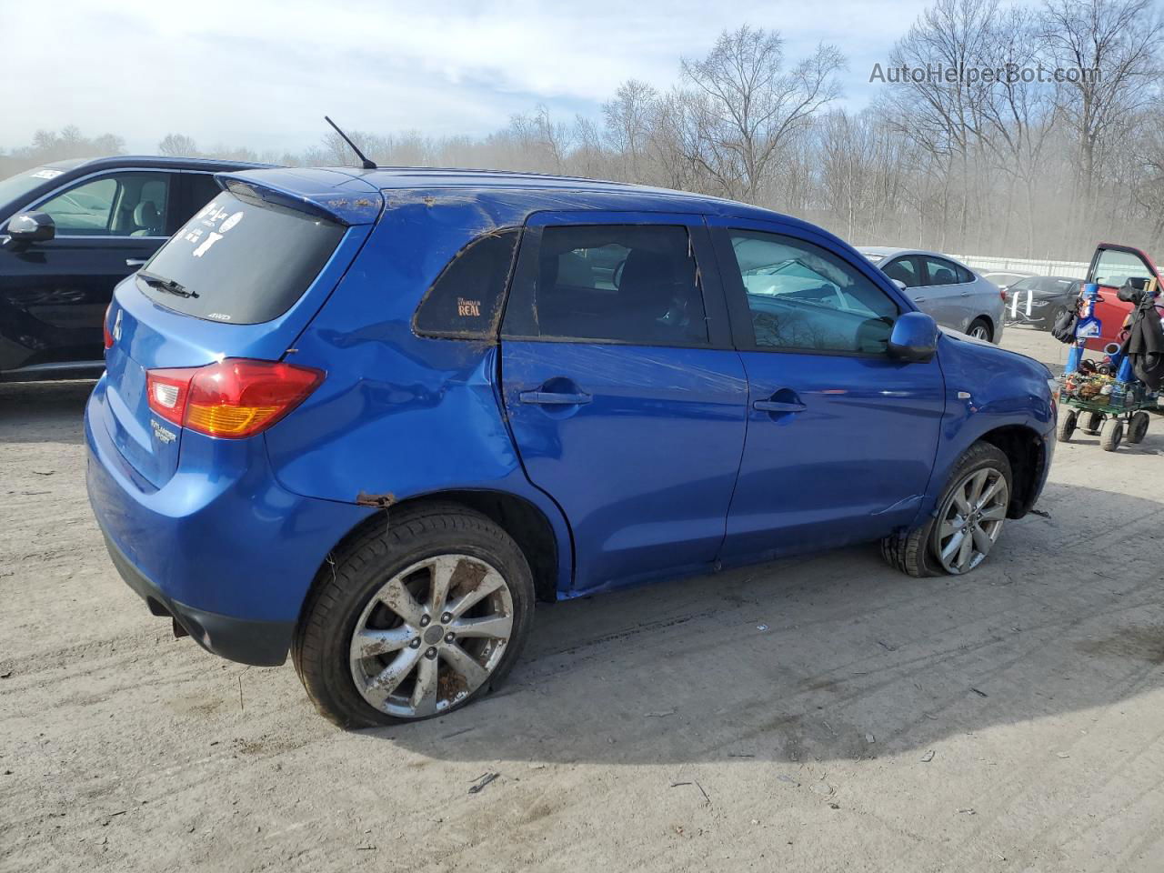 2015 Mitsubishi Outlander Sport Es Blue vin: 4A4AR3AU2FE060976